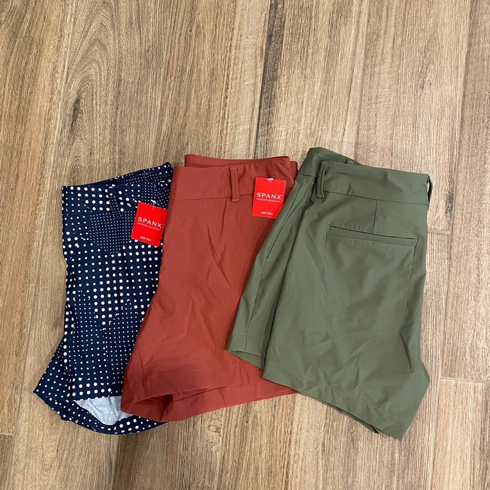 Bundle of 3 Spanx Sunshine UPF 50 shorts small NWT